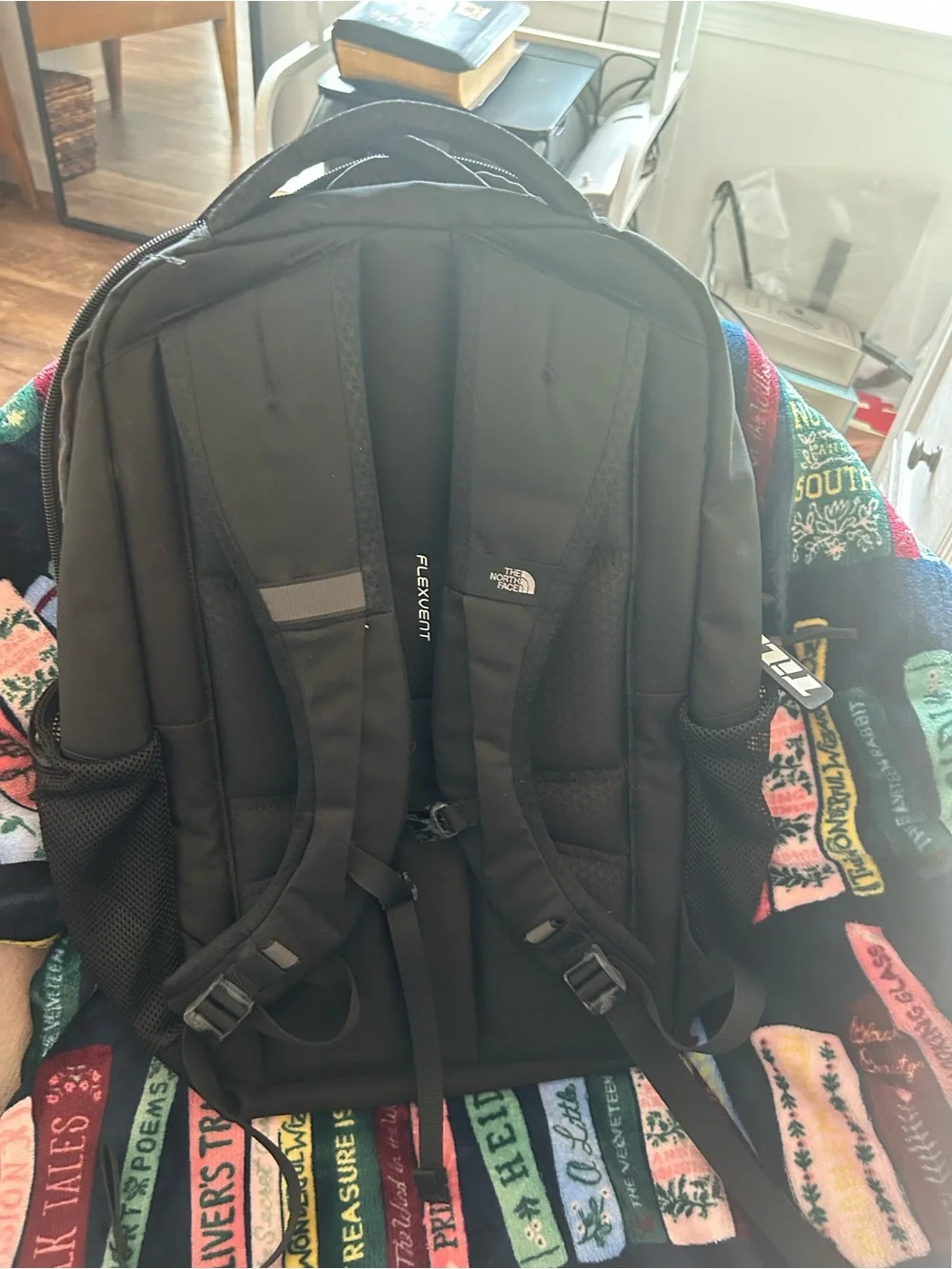The North Face Black Backpack with Front Bungee